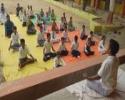 Practicing Yoga to mark the World Yoga Day 2019